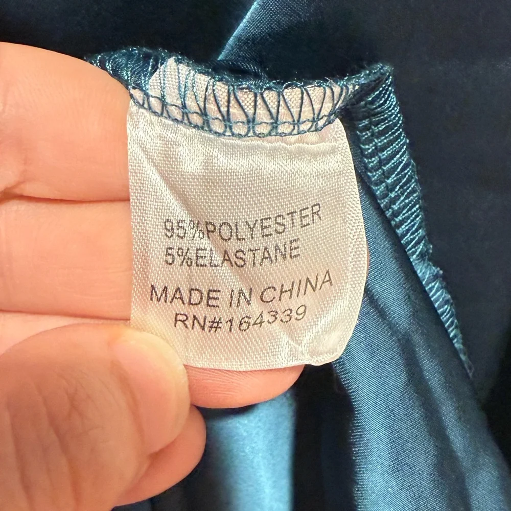 Petal & Pup Teal One-Shoulder Anabelle Halter Neck Midi Dress - Picture 4 of 5